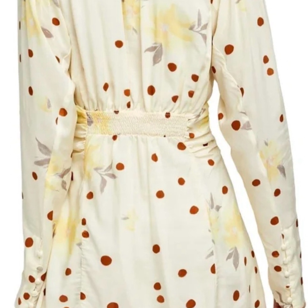 Free People Cream and Brown Polka Dot Dress - Picture 4 of 5